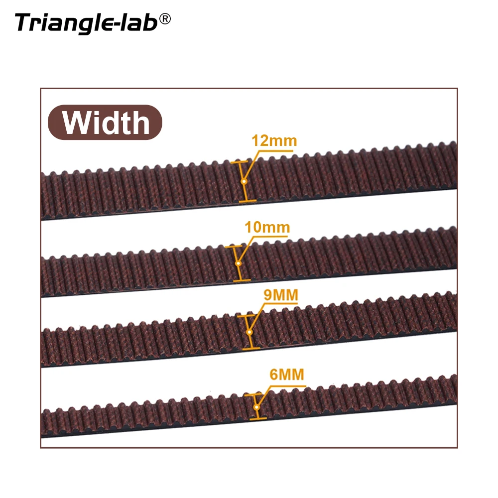 Trianglelab Gates 2GT 벨트 동기 벨트 타이밍 벨트 폭 6MM 9MM 10MM 12MM Ender3 cr10 Anet 용 GT2 내마모성