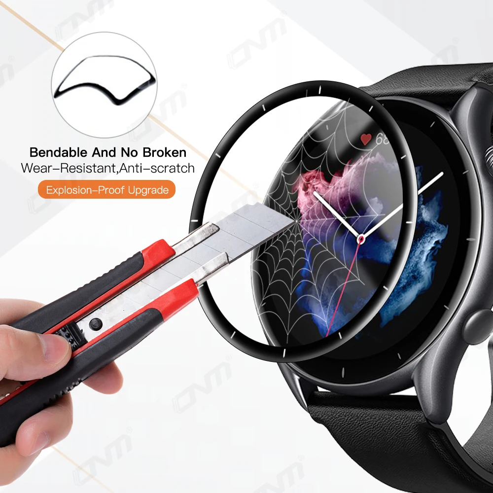 Amazfit GTR 3 Pro 2 2E GTR3 GTR2 풀 커버리지, 유연한 소프트 보호 필름 액세서리, 유리 아님, 20D 스크린 보호대