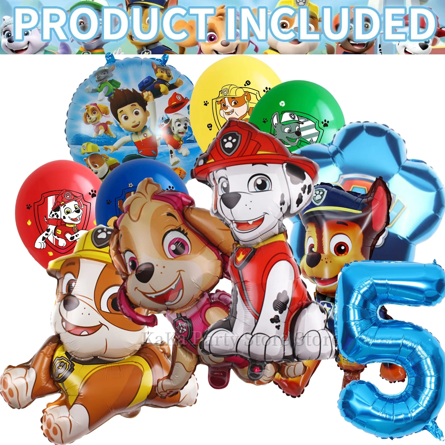 PAW 순찰 생일 파티 장식 식기 식탁보 접시 컵 풍선 베이비 샤워 PAW 순찰 파티 용품 어린이 호의 선물