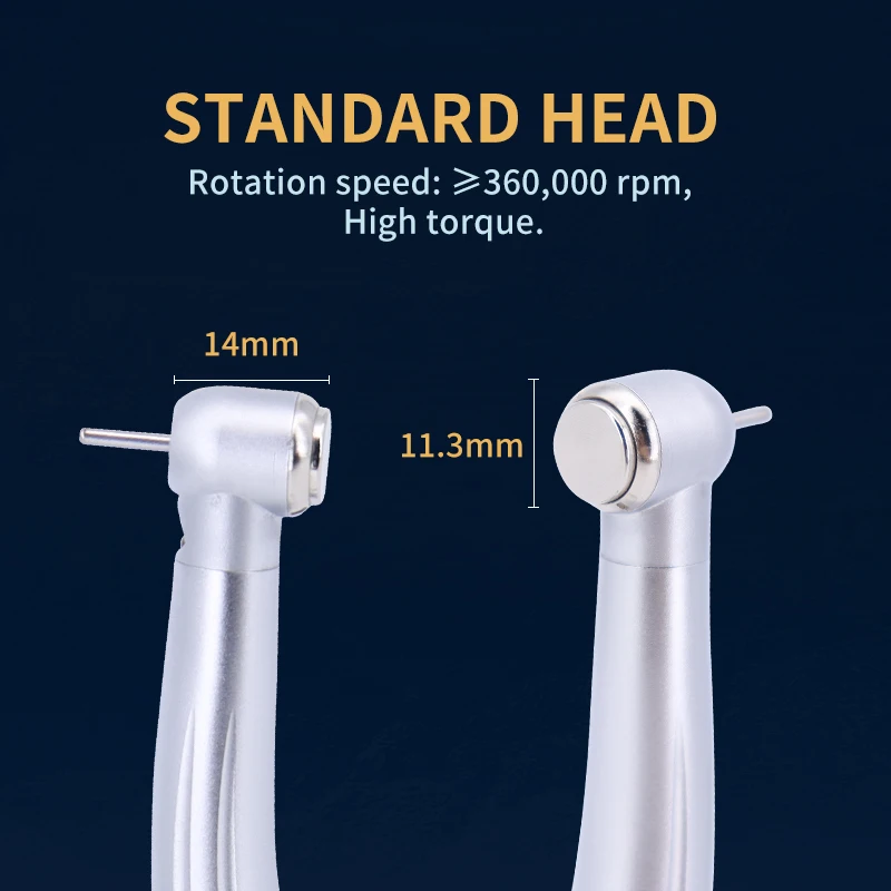 LED 치과 고속 핸드 피스 치과 의사 팁 공기 터빈 B2 M4 푸시 버튼 세라믹 베어링 핸드 피스