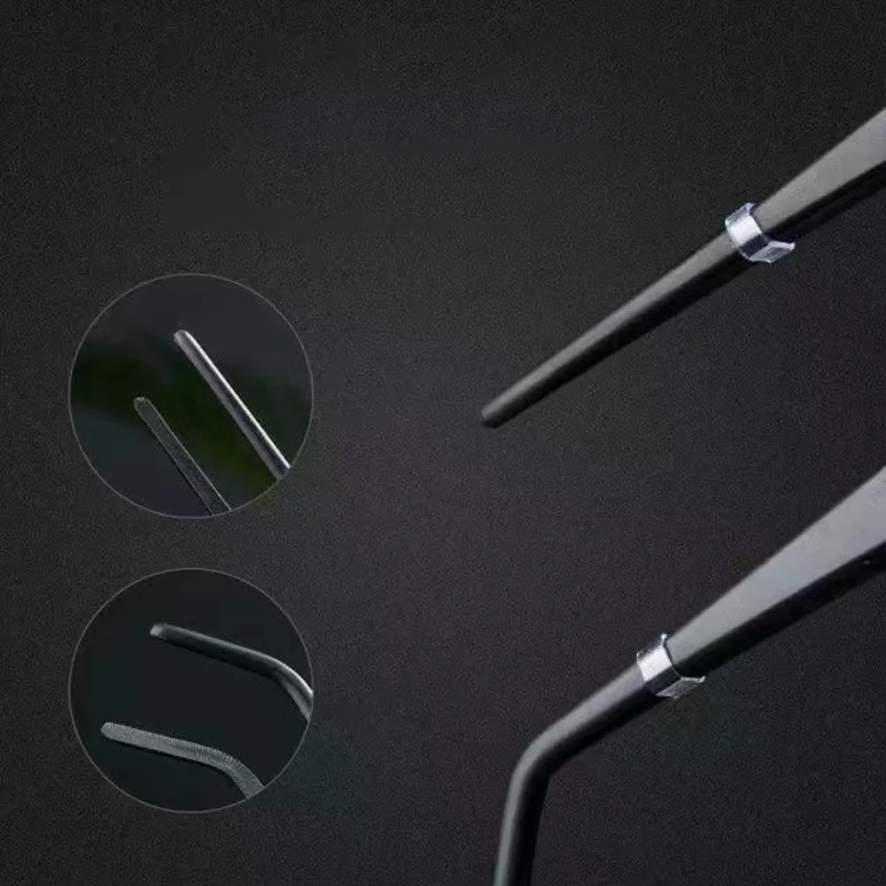 수족관 식물 트위저 다기능 스테인레스 스틸 팔꿈치 트위저 어항 아쿠아스케이프 도구 수족관 먹이 집게, 27 cm, 38 cm, 48cm