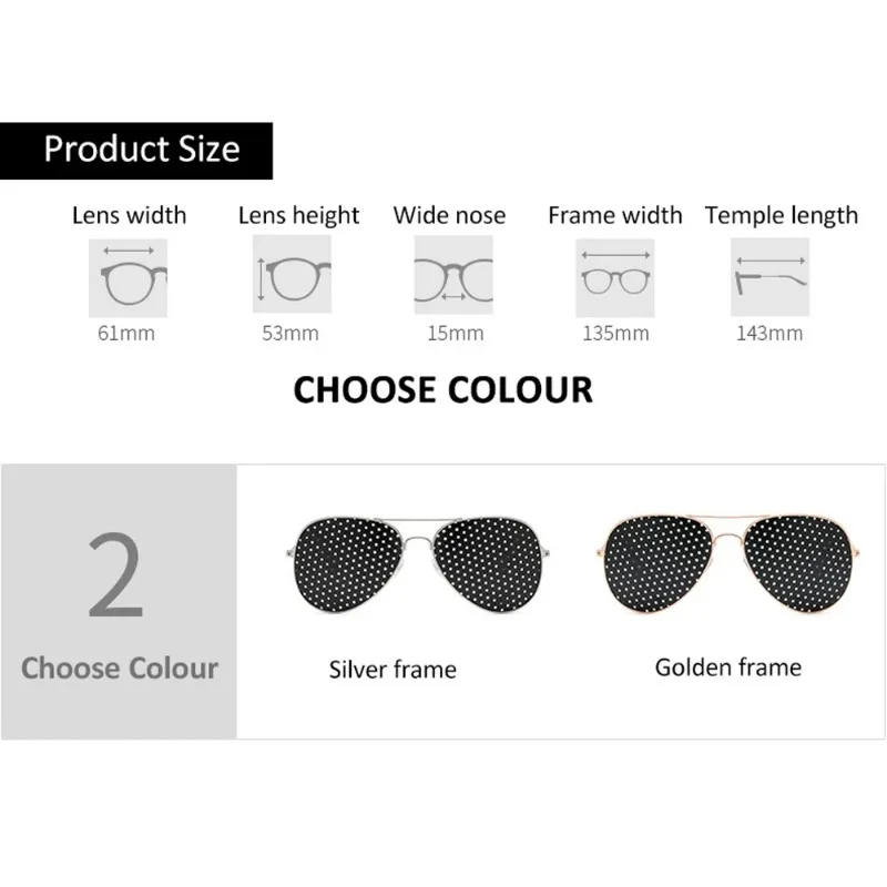 비전 케어 웨어러블 교정 안경 개선 Stenopeic 핀홀 핀홀 안경 피로 방지 눈 보호 Oculos De Grau