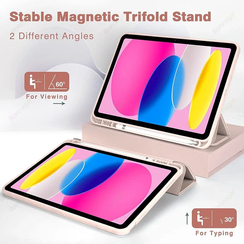 연필 슬롯 Funda 케이스 iPad 10세대 iPad Air11 2025 2024 M3 M2 iPad Pro11 M4 iPad Air4 5 10.9 A16 7 8 9th 10.2 10.5 9.7