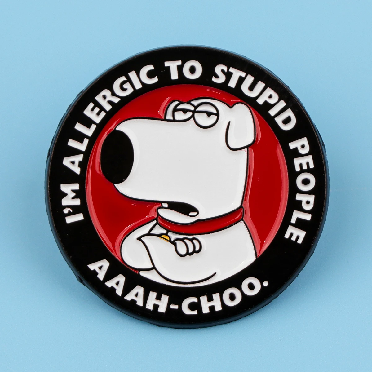 만화 개 에나멜 핀 유머러스 한 따옴표 브로치 소나무 옷깃 핀 배지 배낭 의상 액세서리 재미 있은 보석 친구 선물