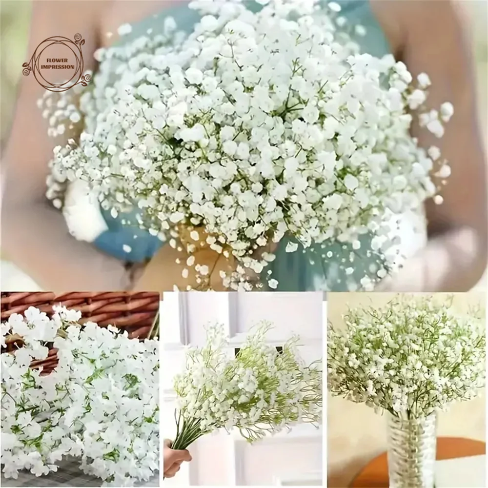 30pcs 인공 아기의 호흡 꽃 진짜 터치 Gypsophila 결혼식 신부 약혼 홈 장식 룸 장식에 적합