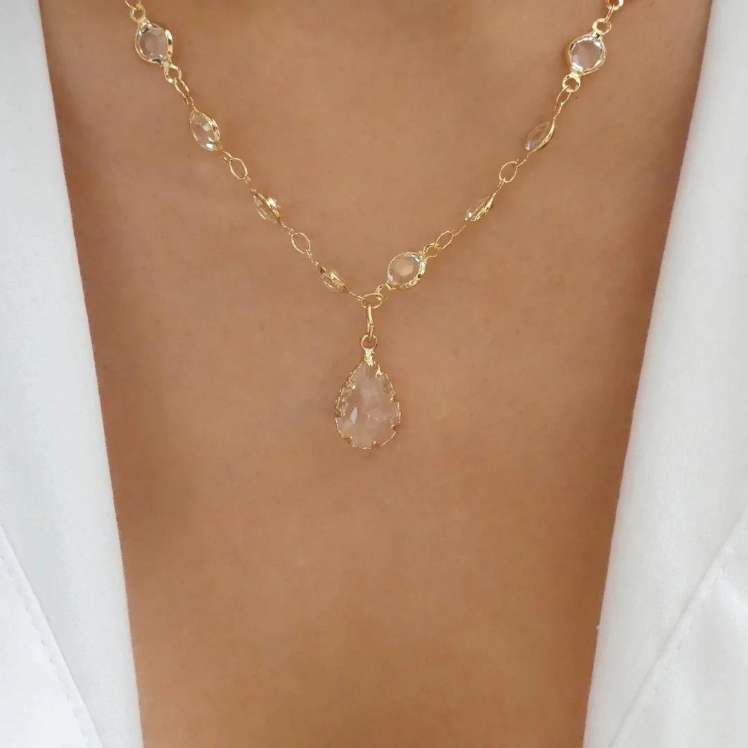 레인보우 크리스탈 보석 레트로 초커 여성을위한 컬러 지르콘 목걸이 간단한 쇄골 체인 쥬얼리 패션웨어 액세서리