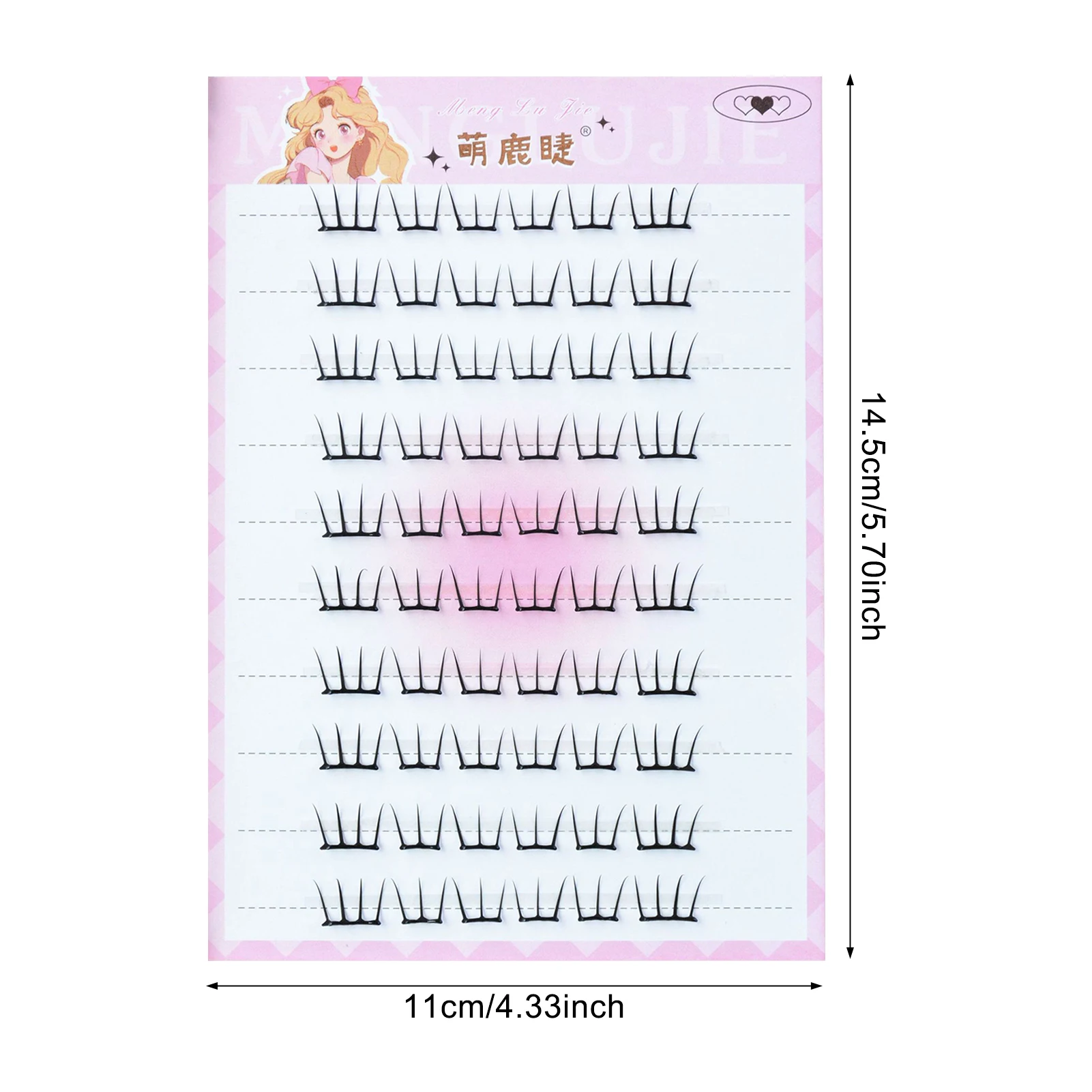 셀프 접착 클러스터 속눈썹 개별 속눈썹 접착제 필요 없음 한국 메이크업 DIY 아이래쉬 내추럴 속눈썹