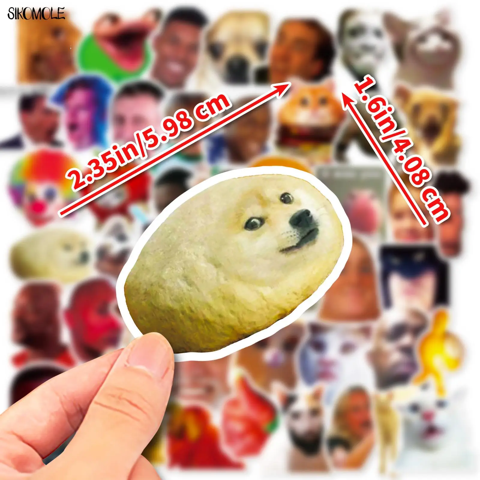 믹스 귀여운 밈 스티커, 캐릭터 스푸핑 표현, DIY 자동차 수하물 가방, 클래식 완구 데칼, 그래피티 스티커 팩, 10 30 50 개