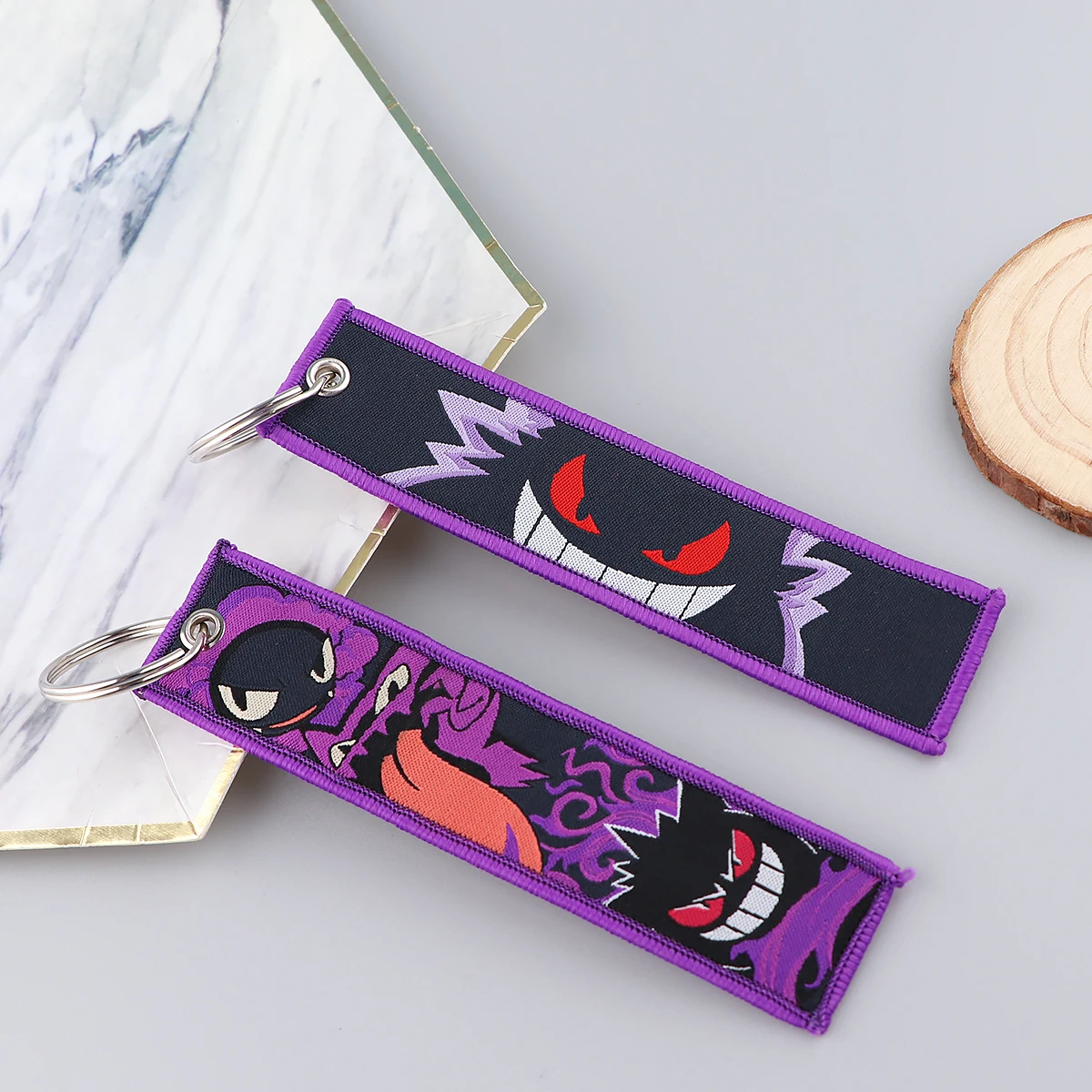 Gengar 귀여운 키 태그 자동차 오토바이에 대 한 애니메이션 키 체인 키 홀더 열쇠 고리 여성 남성 패션 쥬얼리 액세서리 선물 1PCS