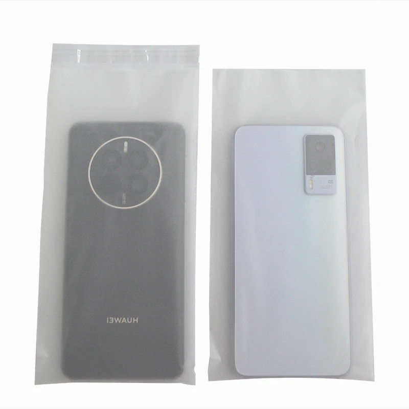 결혼식, 생일 파티, 베이킹을위한 100 조각 PE 반투명 셀로판 캔디 가방 자체 접착 흰색 캔디 쿠키 선물 가방