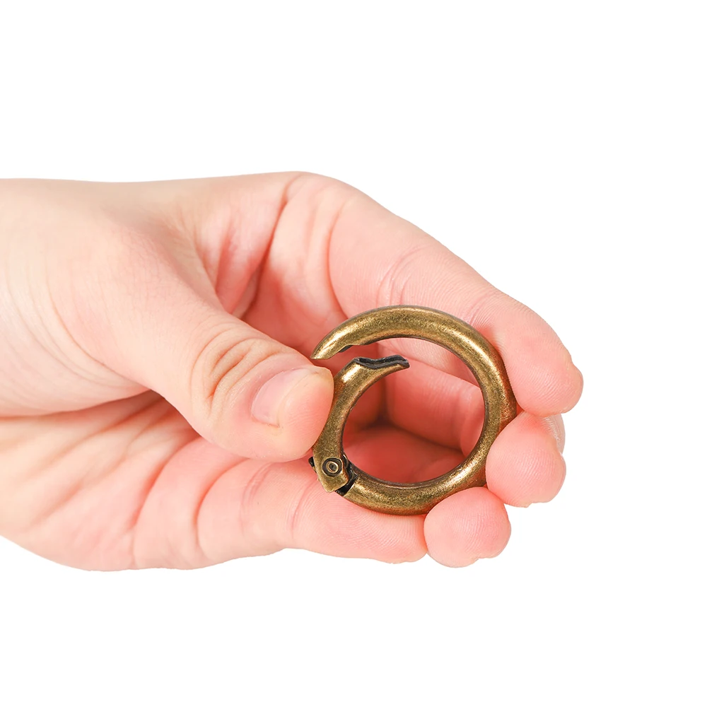 원형 카라비너 클립 후크, DIY 쥬얼리, 오픈 가능 금속 O 링 스프링 걸쇠, 가방 키 체인 후크, 버클 커넥터