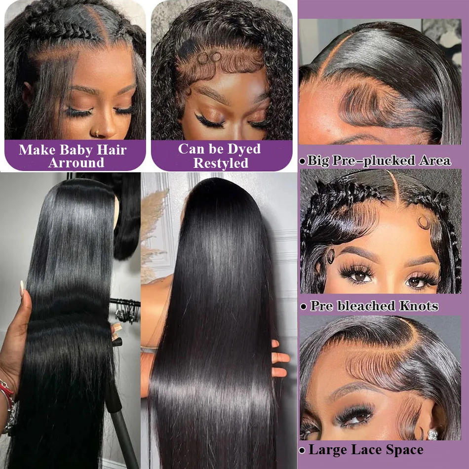 HD 투명 레이스 전면 인간의 머리 가발 13x4 13x6 스트레이트 정면 가발 Pre 뽑은 5x5 HD 레이스 클로저 가발 Beliself Hair