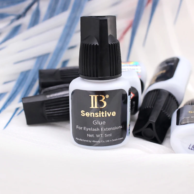 1 병 속눈썹 연장을위한 오리지널 IB 슈퍼 플러스 접착제 5ml 한국 전문 IB 골드 와인 레드 캡 접착제 메이크업 도구 상점
