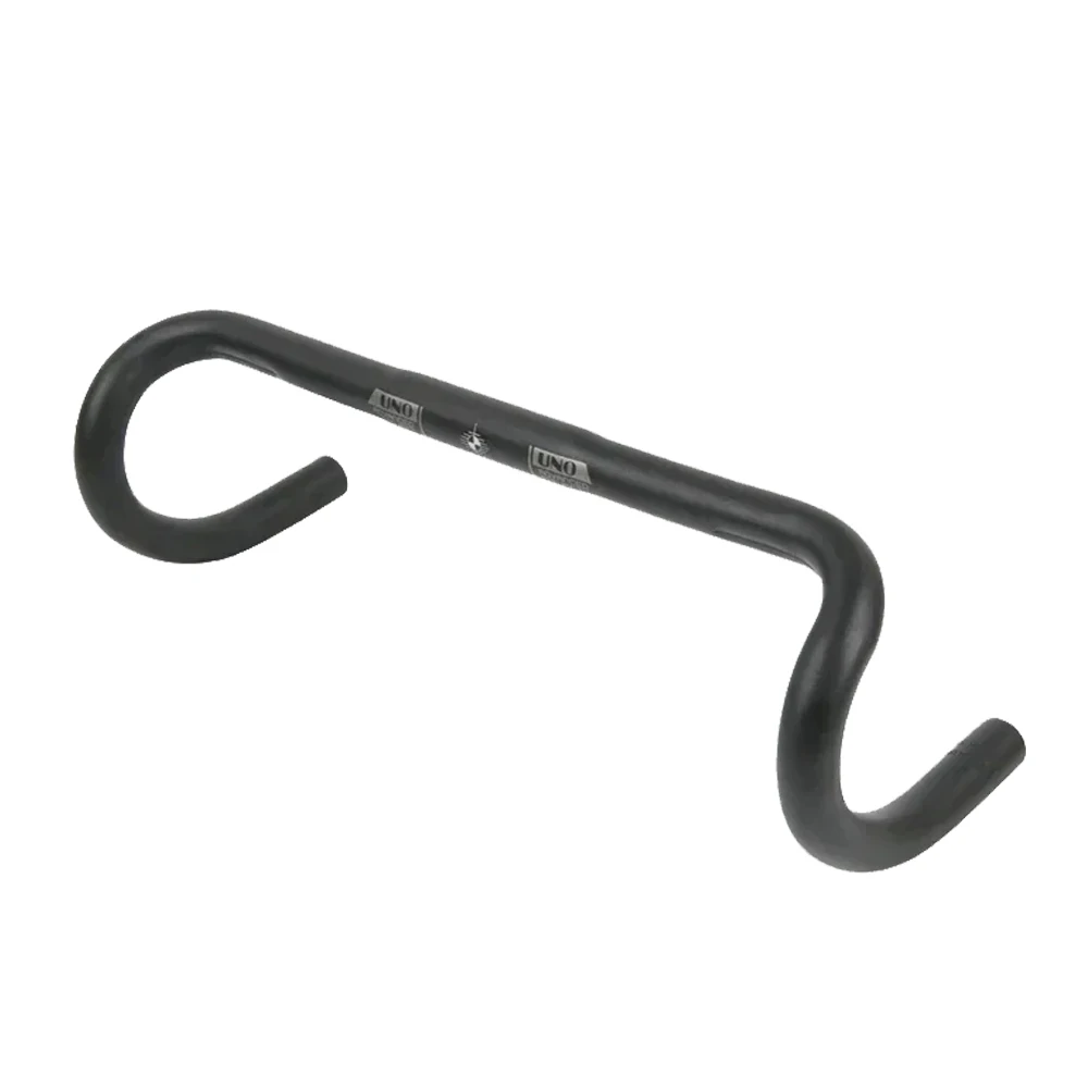 UNO 초경량 레이싱 도로 자전거 핸들 바 구부러진 바 25.4/31.8MM 360/380/400/420/440/460MM 6061 알루미늄 합금 스템 핸들 바