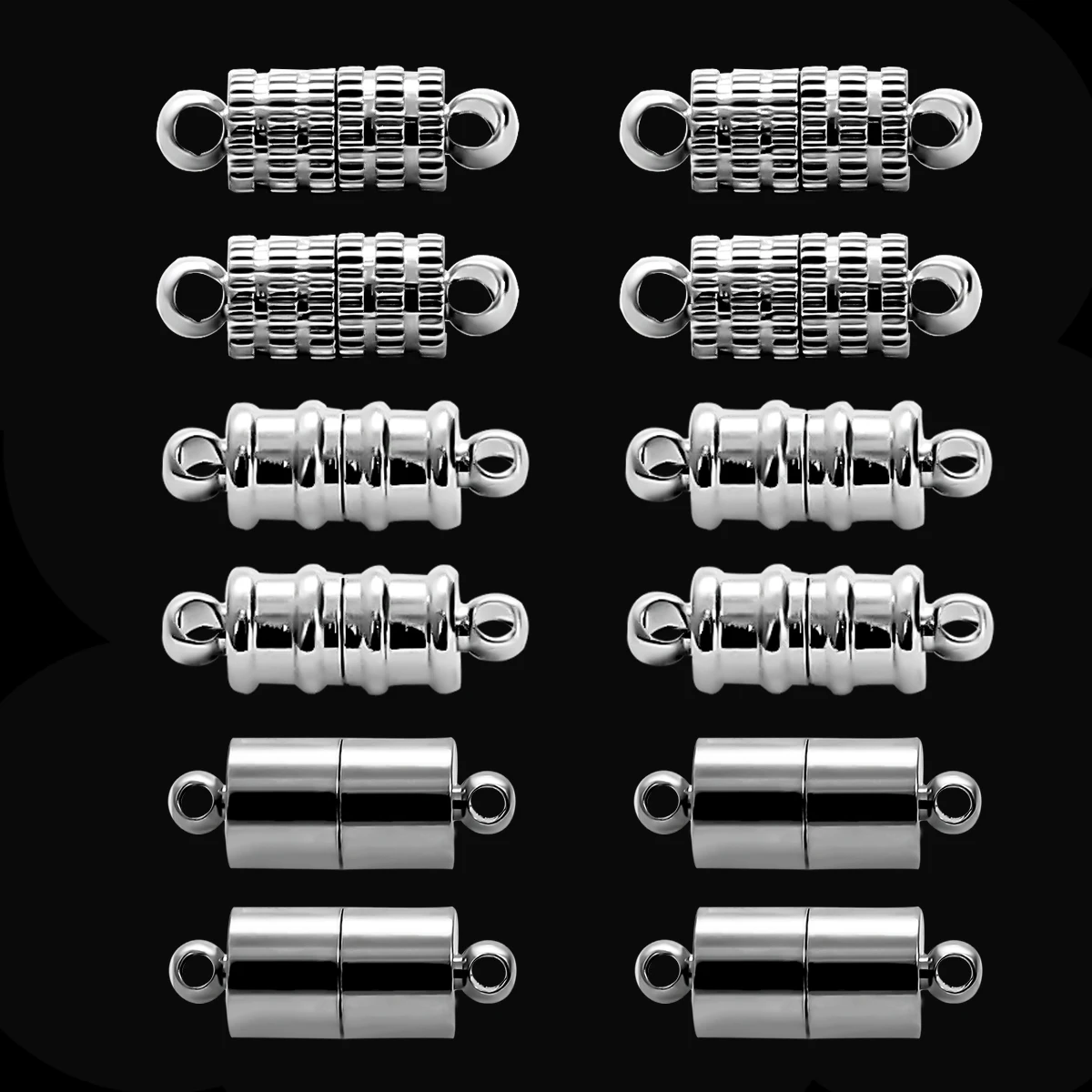 2 세트 잠금 강력한 자기 걸쇠 자석 끝 걸쇠 커넥터 쥬얼리 만들기 DIY 팔찌 목걸이 익스텐더 액세서리