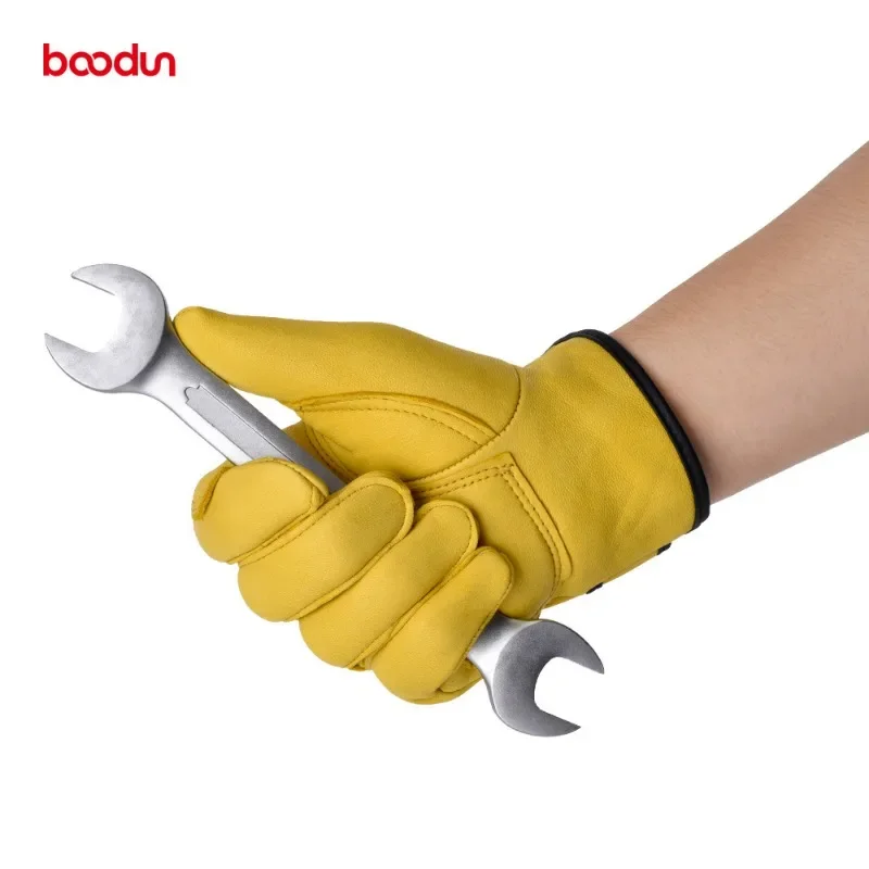 작업 장갑 소가죽 작업자 작업 용접 안전 보호 정원 스포츠 오토바이 운전자 내마모성 장갑