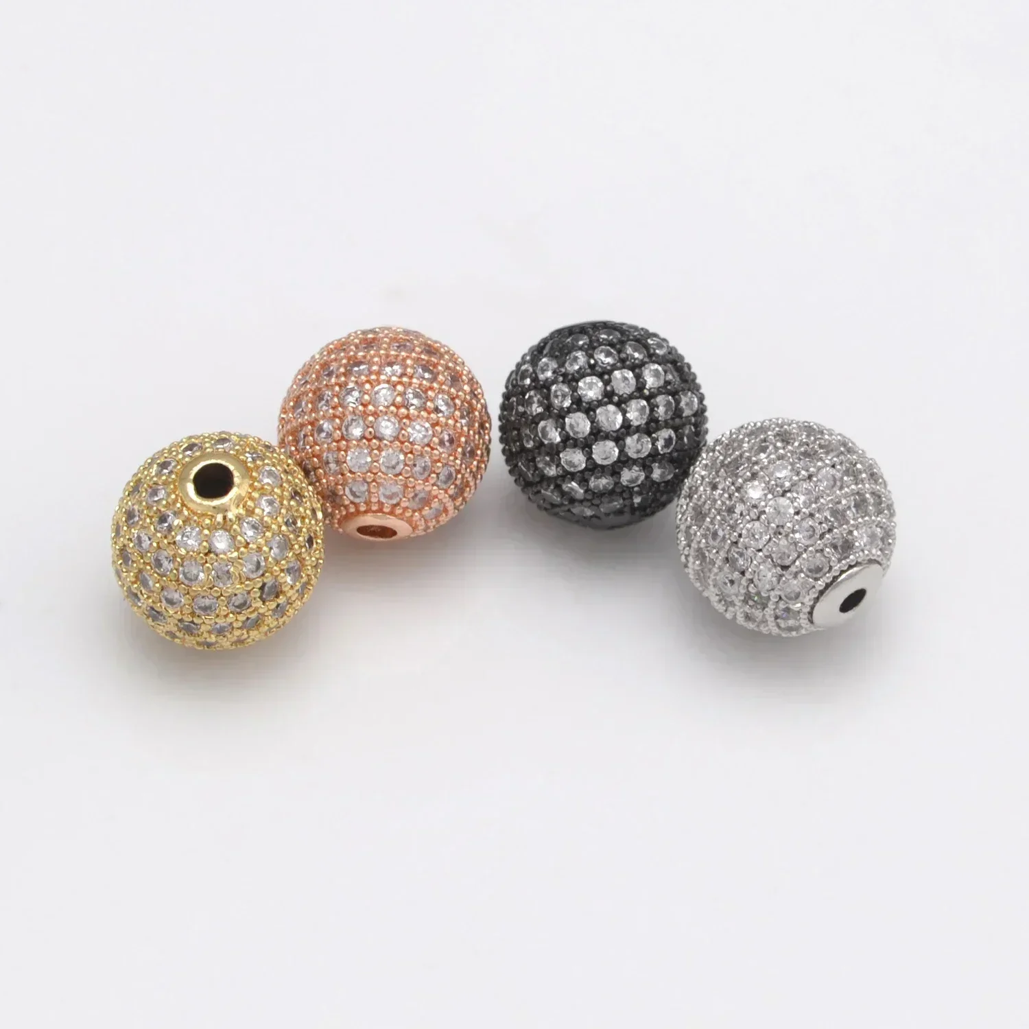 보석을위한 비즈 골드 실버 컬러 액세서리 포장 된 지르콘 스페이서 비드 문자열 페르시 Diy 목걸이 팔찌 체인 매력