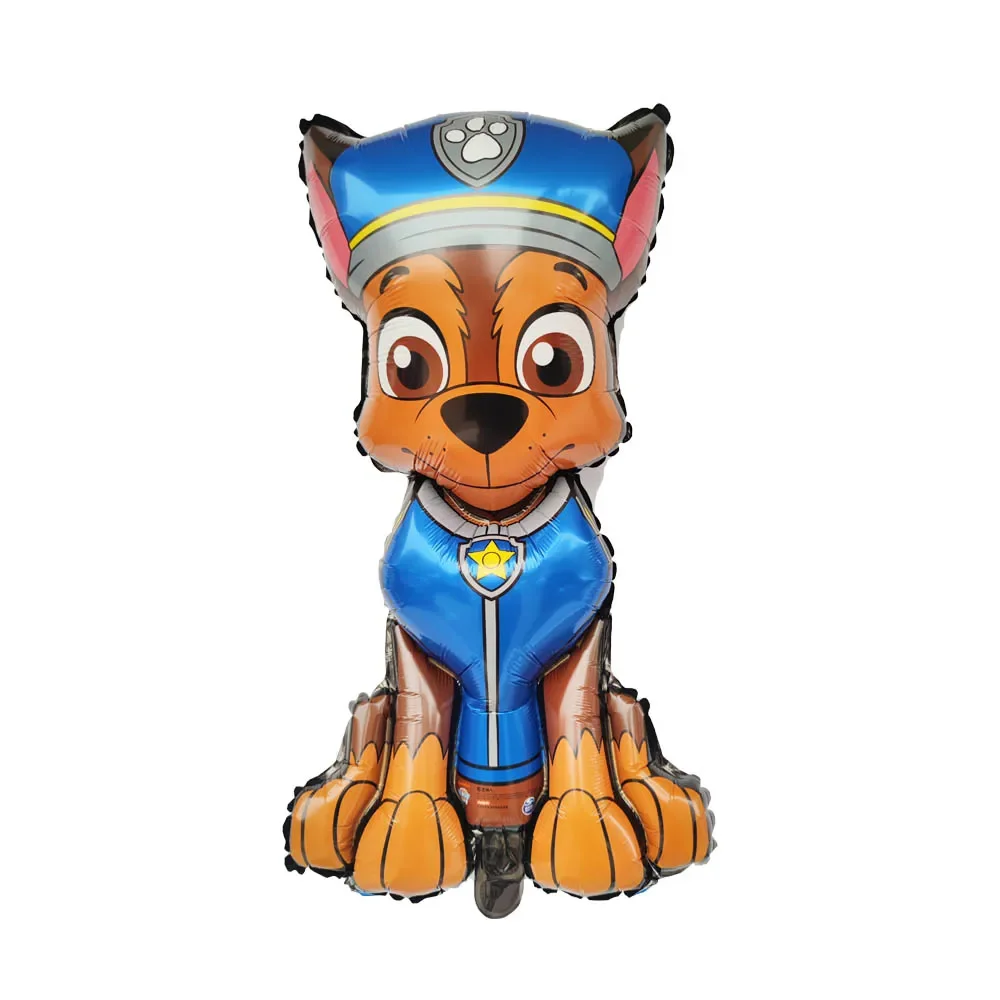 4pcs 발 순찰 테마 풍선 파티 장식 용품 구조 개 체이스 잔해 알루미늄 호일 풍선 어린이 생일 선물