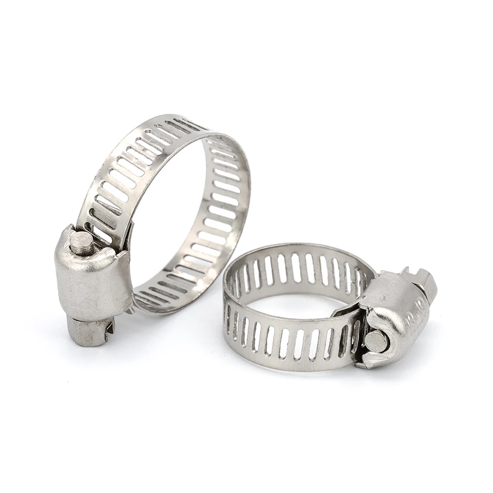 NINDEJIN 3-10pcs 호스 클램프 조정 가능한 6-311mm 스테인레스 스틸 웜 기어 호스 클립 물 파이프 배관 용 호스 잠금 장치