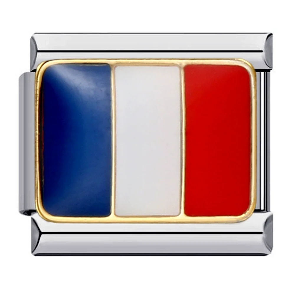 다른 국가 세계 국기 팔찌 모듈 이탈리아 팔찌 매력 링크 맞는 9mm 스테인레스 스틸 DIY 쥬얼리 선물