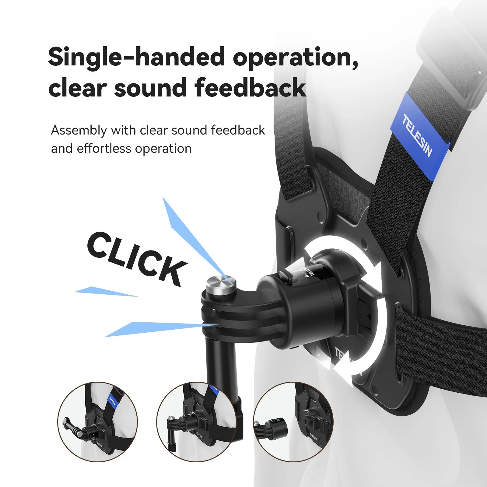 TELESIN 퀵 릴리스 가슴 스트랩 마운트 GoPro Hero 용 벨트 마운트 13 12 11 10 9 8 7 6 5 Insta360 SJCAM DJI OSMO Action