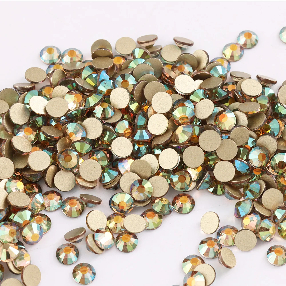 탑 글리터 크리스탈 AB SS3-SS40 비 핫 픽스 플랫백 봉제 및 패브릭 의류 네일 아트 장식 네일 아트