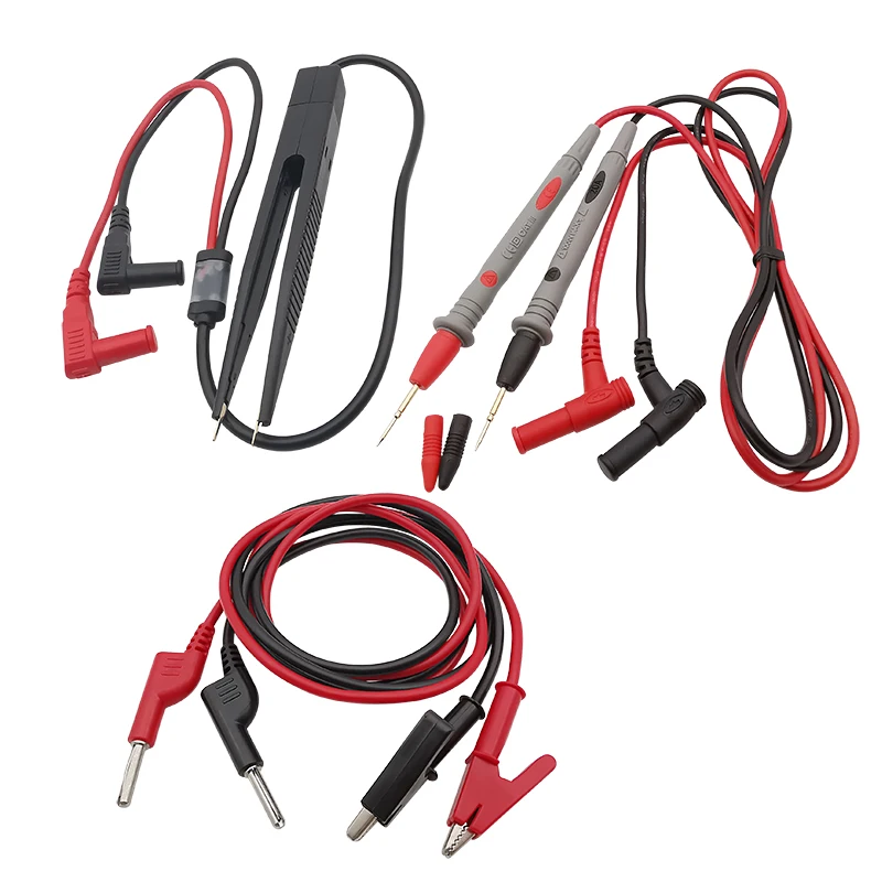 1Pcs 범용 멀티 미터 테스트 리드 4mm 바나나 플러그-악어 클립/4mm 바나나 플러그/테스트 후크/프로브 니들 팁 와이어 케이블