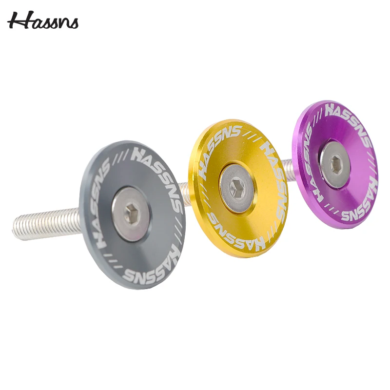 HASSNS Mtb 파워 캡 스템 캡 자전거 헤드셋 탑 커버 마운틴로드 자전거 테이블 커버 알루미늄 합금 스티어링 시리즈 탑