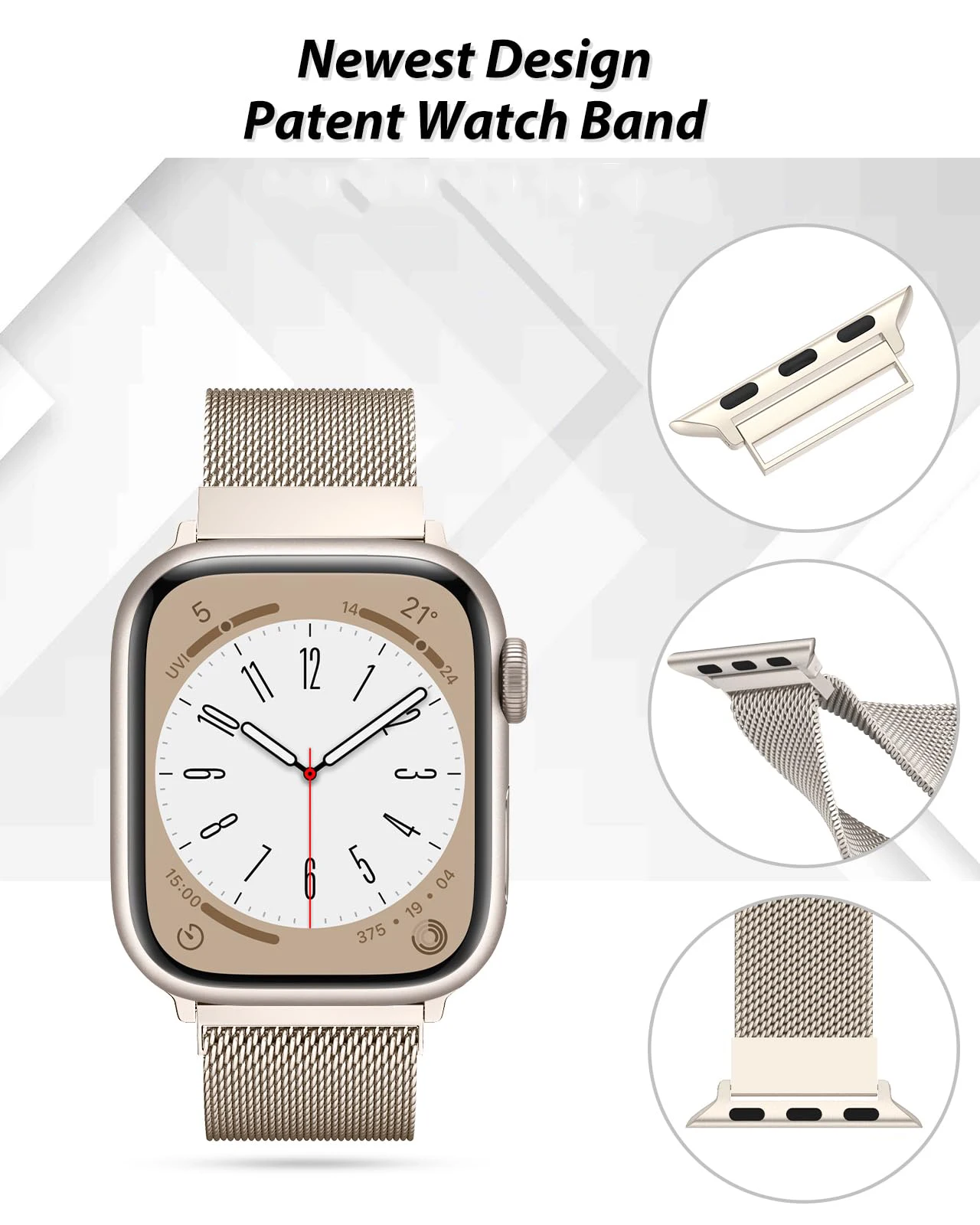 밀라노 루프 Apple Watch 밴드 44mm 40mm 45mm 49mm 41mm 38mm 42mm 44mm 팔찌 iwatch 시리즈 9 3 6 5 SE 7 8 Ultra 2 스트랩