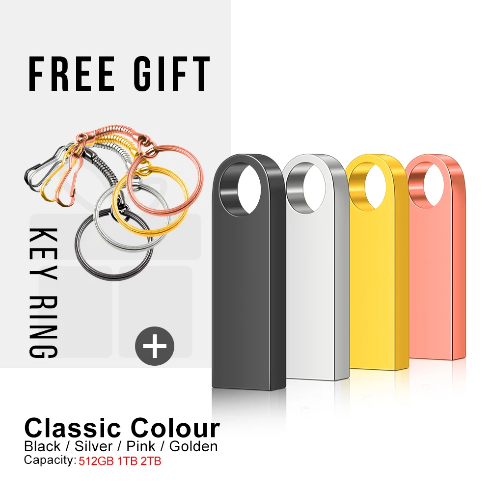 새로운 2025 금속 펜 드라이브 2TB Cle Usb 플래시 드라이브 Xiaomi mijia 장비용 1TB 고속 Pendrive 512TB 128GB Memoria Usb 3.0