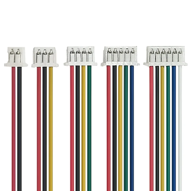 10PCS JST MX1.25 MX 1.25mm 와이어 케이블 커넥터 2/3/4/5/6/7/8/9/10/12 핀 1.25MM 피치 플러그 10CM/20cm/30CM 와이어 길이 28AWG