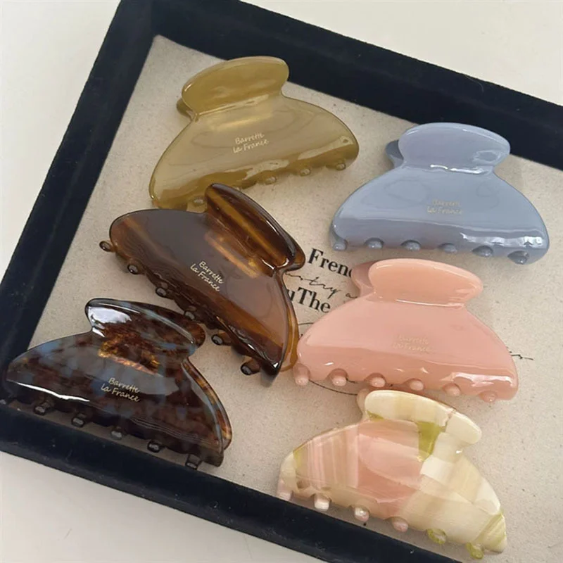 한국어 버전의 문자 b 머리핀 아세트산 아크 잡아 클립 소녀 높은 포니 테일 프리미엄 헤어 액세서리 크랩 머리핀