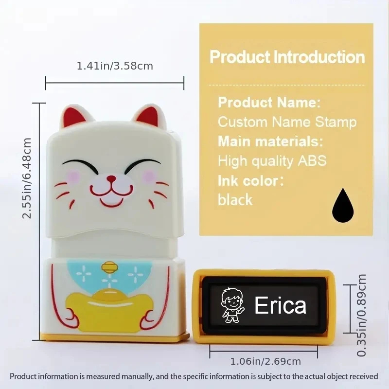 옷, 양말, 방수 및 세탁 가능과 같은 개인 생활 필수품을 식별하는 학생들을 위한 맞춤형 이름 스탬프