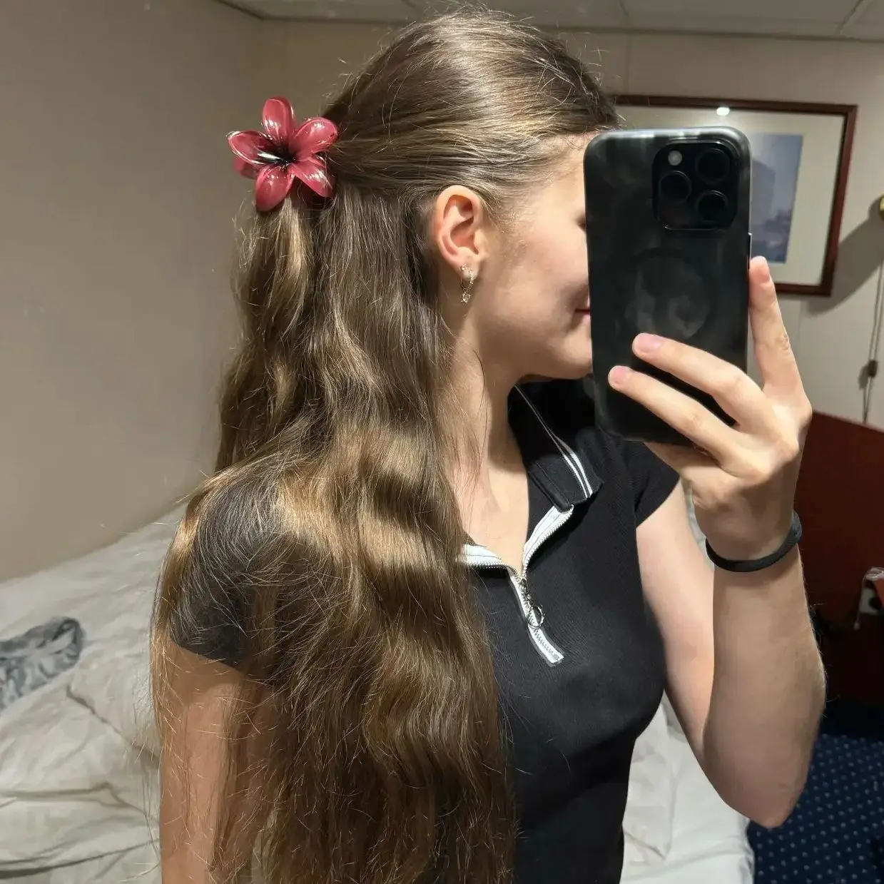 그라디언트 Frangipani 헤어 클립 1PC Plumeria 머리핀 Ins 스타일 포니 테일 홀더 자용 달콤한 상어 발톱 파티 헤어 액세서리