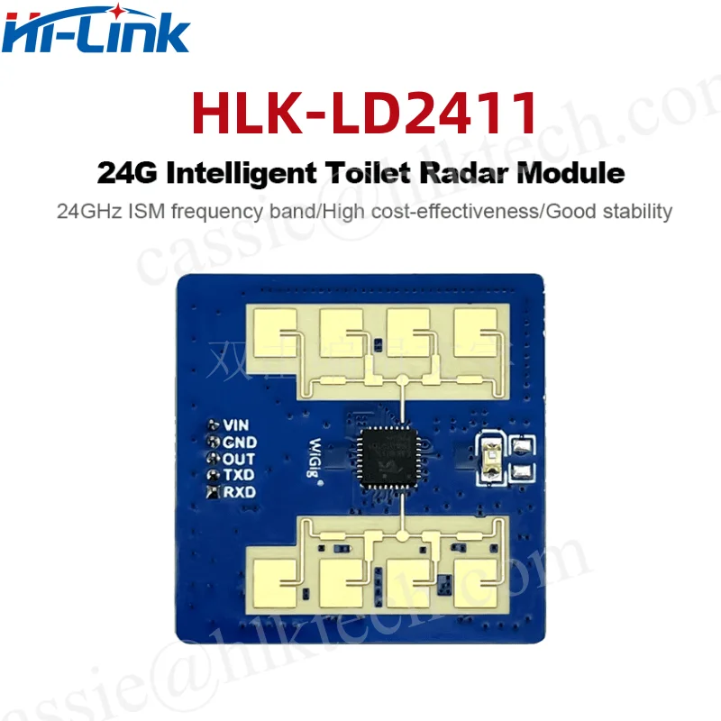 HiLink HLK-LD2410B LD2410C LD2420 LD2450 24Ghz 스마트 인간 존재 레이더 모듈 다단계 지능형 매개 변수 조정