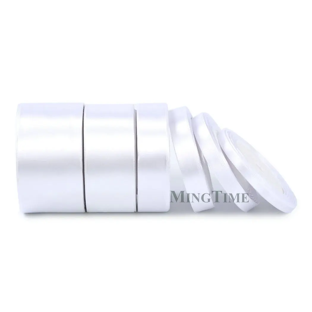 새틴 리본 25 야드 6mm 10mm 15mm 25mm 38mm 50mm 새시 선물 활 수제 DIY 공예 웨딩 파티 공급 장식