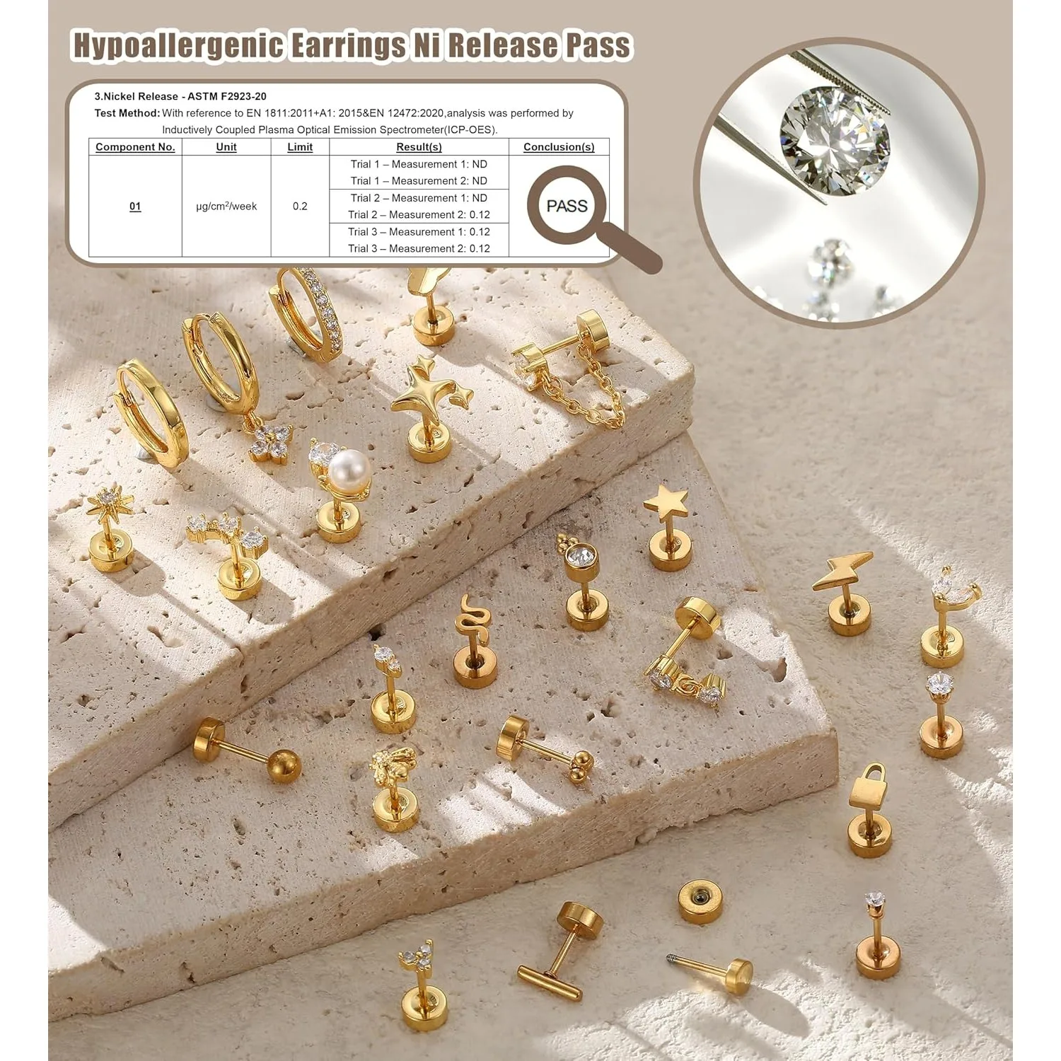 민감한 귀를위한 Bobisty 1pc 귀걸이 여성을위한 외과 스테인레스 스틸 귀걸이 Dainty Flat Back 귀걸이 스터드 후프 연골