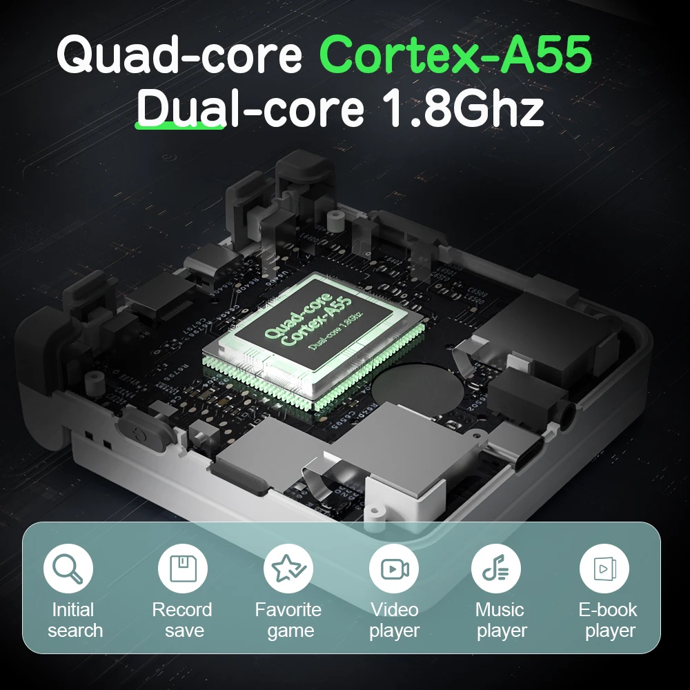 MIYOO Flip V2 레트로 핸드 헬드 게임 콘솔 (금속 경첩 포함) 3.5 