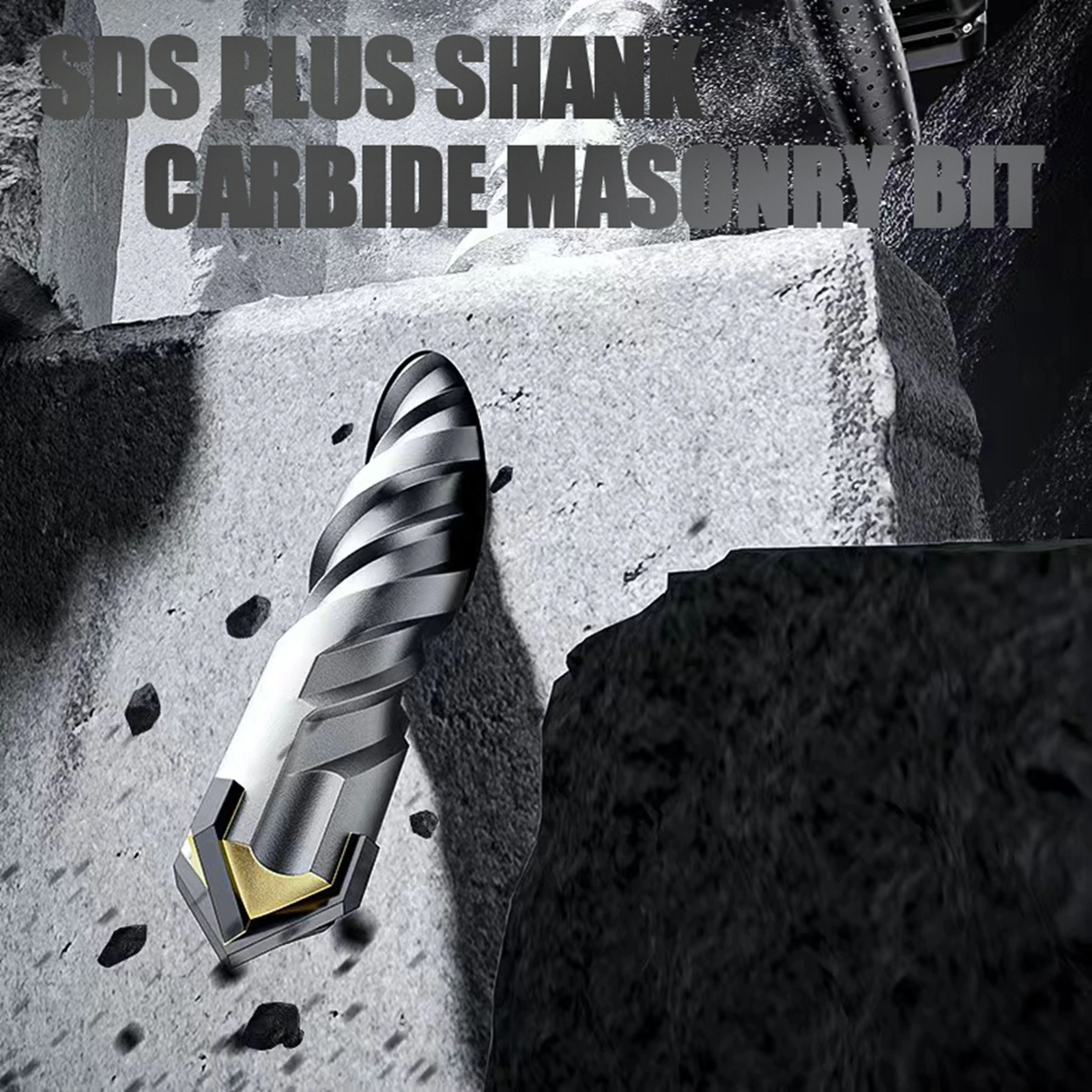 1Pc 콘크리트 SDS Plus 4-12mm 비트 크로스 커터 헤드 더블 오거 해머 110mm 벽 벽돌 블록 전기 해머 벽돌 비트