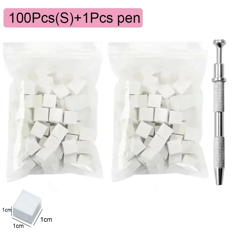 50/100Pc 네일 아트 스펀지 그라디언트 스탬퍼 도구 젤 폴란드어 컬러 그라디언트 브러시 글리터 파우더 도트 펜 매니큐어 액세서리