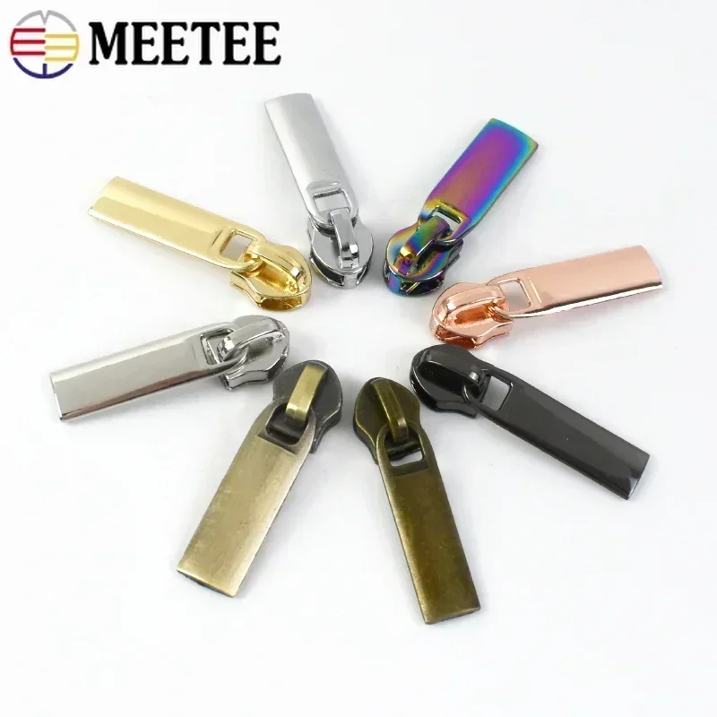 미티 10/20/50개 3 # 5 # 나일론 지퍼 테이프 가방 의류 자켓 지퍼 풀러 헤드 수리 키트에 대한 지퍼 슬라이더 DIY 재봉 액세서리