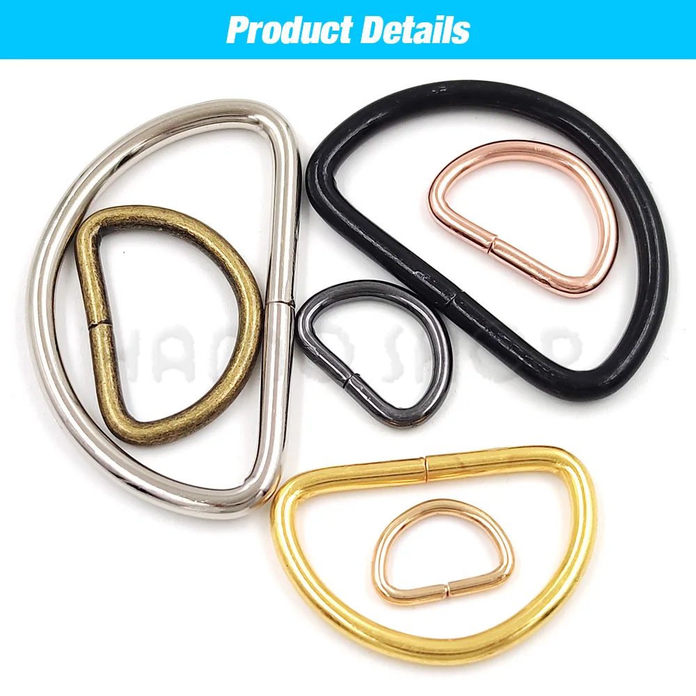20-1000pcs 금속 D 링 조정 가능한 버클 걸쇠 웨빙 배낭 스트랩 가방 고양이 개 목걸이 체인 버클 DIY Accessorie