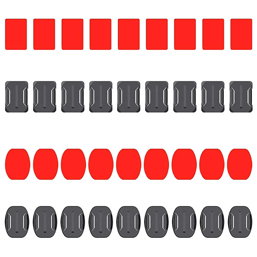 GoPro Hero 8 11 Black 7 Xiaomi Yi 4K Mijia SJCAM 액션 카메라 Go Pro 액세서리 용 플랫 곡선 접착 마운트 스티커 마운트