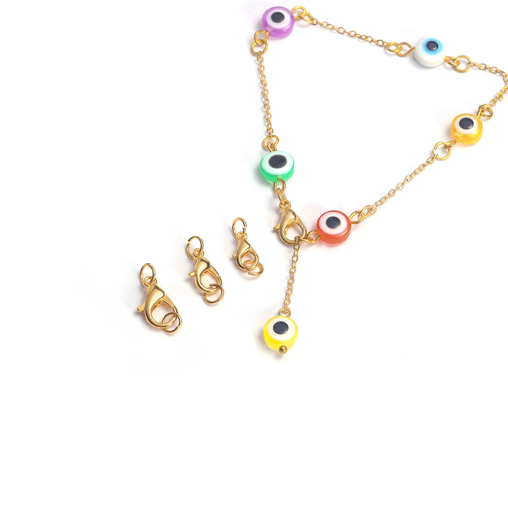 50Pcs 랍스터 Clasps 후크 100Pcs 점프 반지 끝 Clasps DIY 쥬얼리 만들기 용품에 대 한 팔찌 목걸이 커넥터