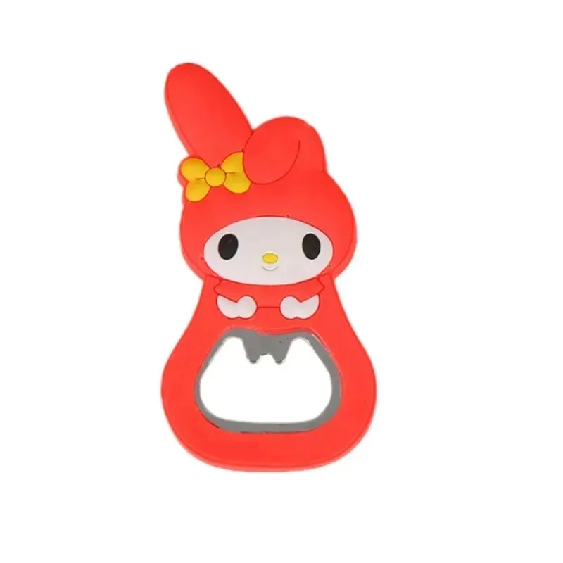 헬로 키티 귀여운 만화 실리콘 와인 오프너 핑크 걸리 하트 맥주 병따개 맞춤형 Mymelody 냉장고 자석 선물