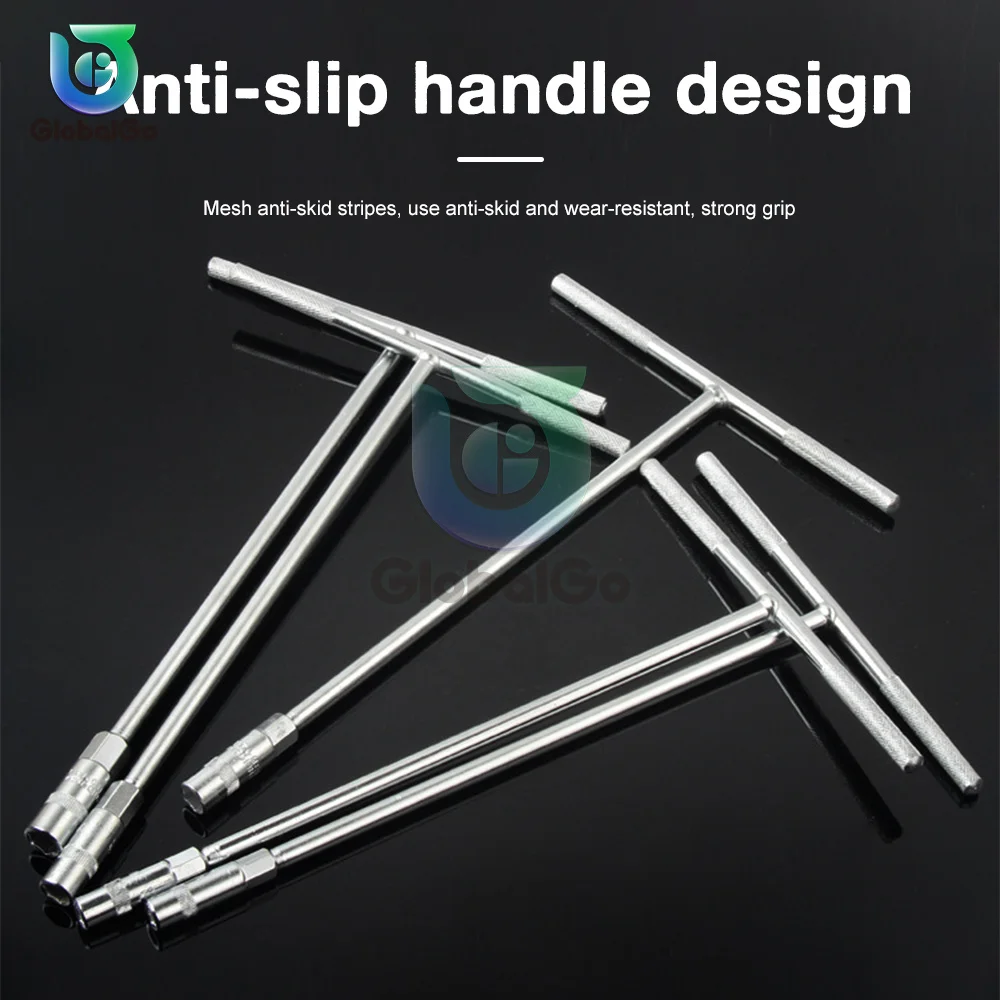 T 자형 수공구 육각 소켓 렌치 7mm 8mm 9mm 10mm 12mm 13mm 15mm 17mm 미터법 T 핸들 렌치 확장 T-소켓 렌치