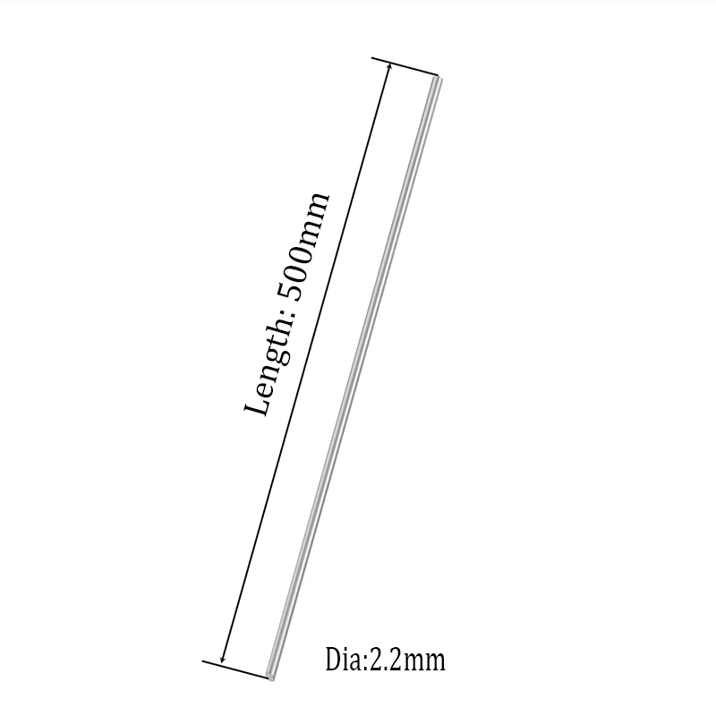 5Pcs 0.8/1.5/2.2/2.8/3.5/4.5mm 직경 304 스테인레스 스틸 막대 330mm 500mm 솔리드 라운드 샤프트로드 바 DIY 공예 모델 자동차