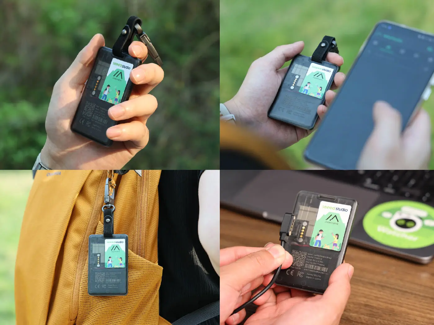 LR1110,nRF52840,AG3335 GPS, IP65 실내 및 실외 포지셔닝, 모션 센서를 갖춘 Sensecap T1000 E 메쉬 트래커