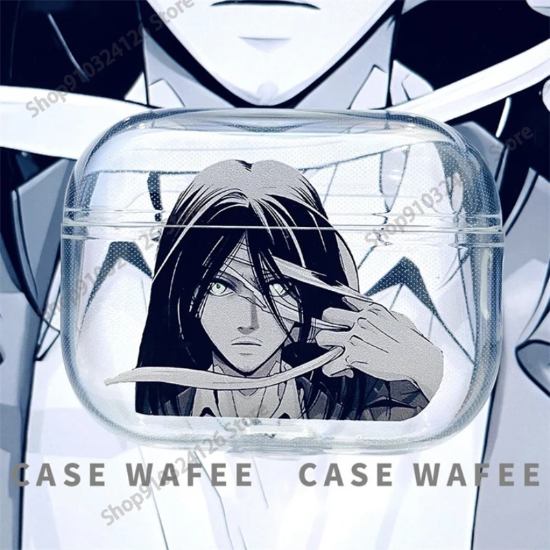 Airpods 용 타이탄 이어폰 케이스에 대한 공격 4 2 3 Pro 1 2 소프트 무선 블루투스 헤드폰 커버 만화 애니메이션 AirPods 케이스