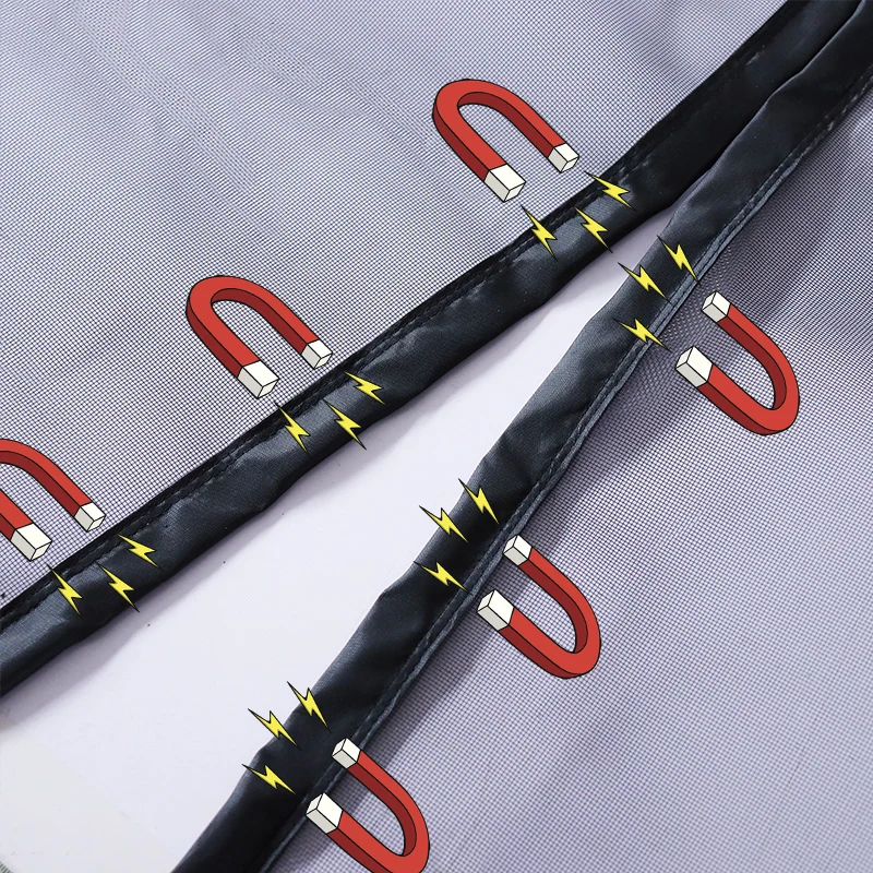 마그네틱 도어 스크린 곤충 모기장 커튼 블랙 플라이 곤충 자동 폐쇄 보이지 않는 메쉬 주방 실내 거실